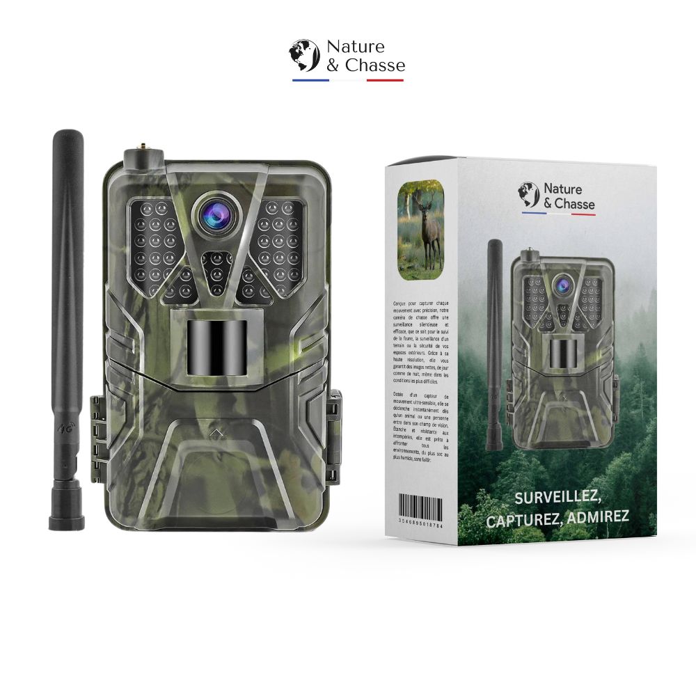 Caméra de chasse connectée au téléphone 4G+ 4K - Nature & Chasse®