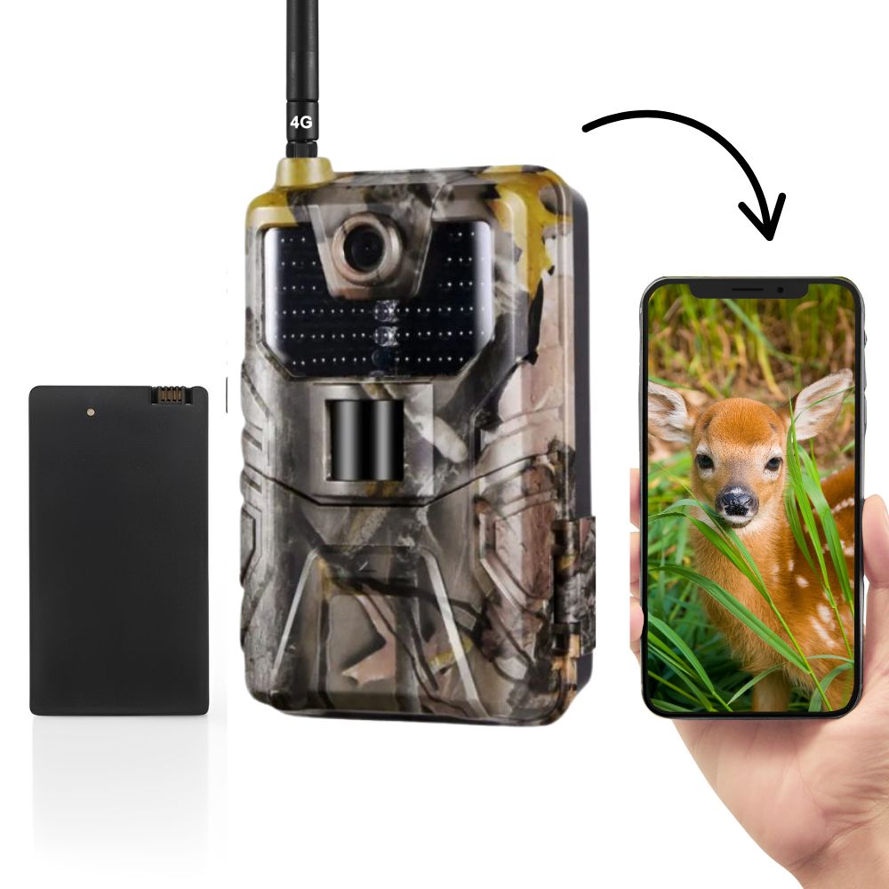 Caméra de Chasse Connectée 4K avec Alerte SMS/MMS - Nature & Chasse®