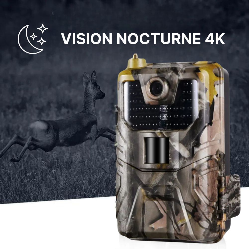 Caméra de Chasse Connectée 4K avec Alerte SMS/MMS - Nature & Chasse®