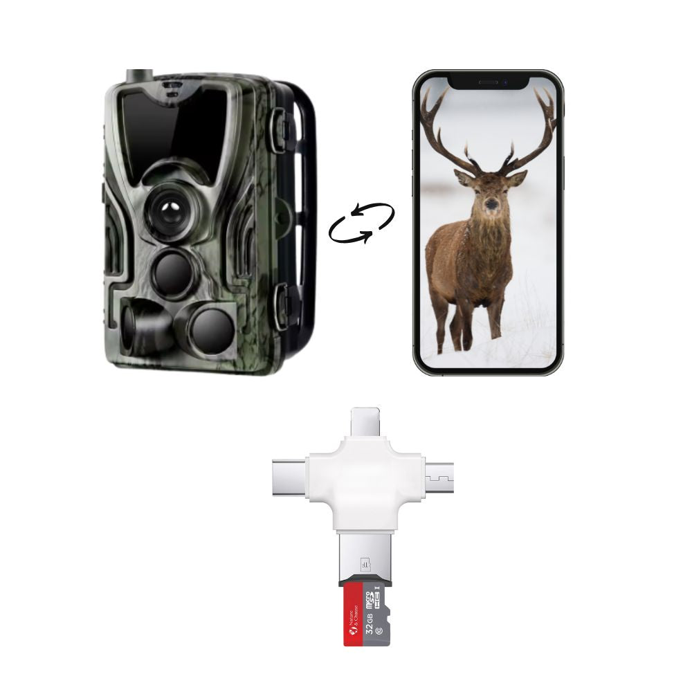 Lecteur 4 en 1 De Carte Micro SD Pour voir les photos et vidéos sur son Téléphone et Pc