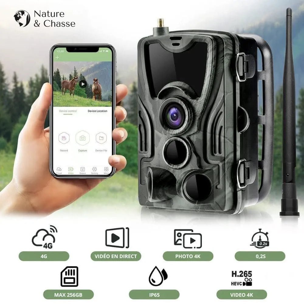 Caméra De Chasse 4G+ 4K Avec Écran - Nature & Chasse® - Caméra Chasse