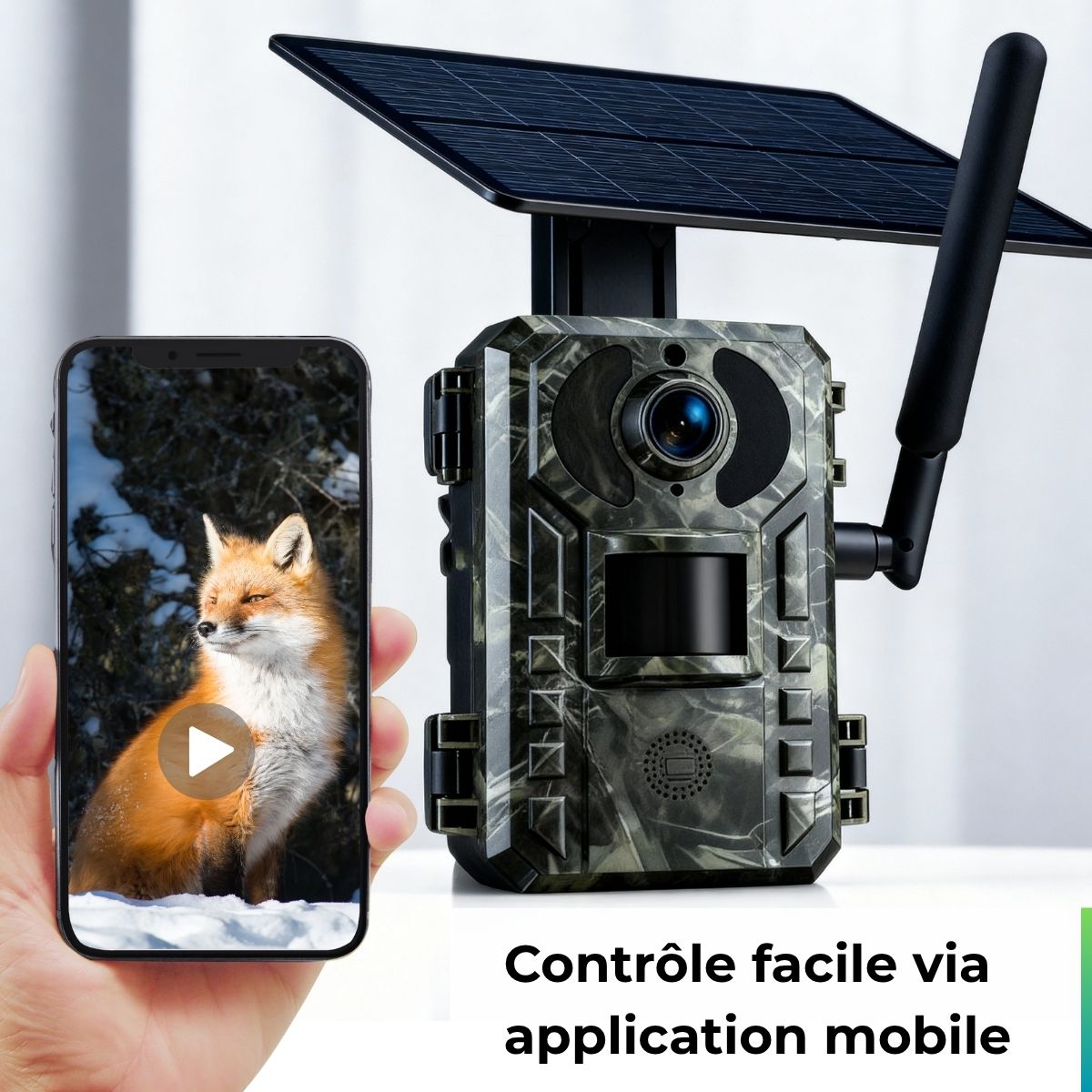 Caméra De Chasse Solaire 4G + Application Mobile - Caméra Chasse